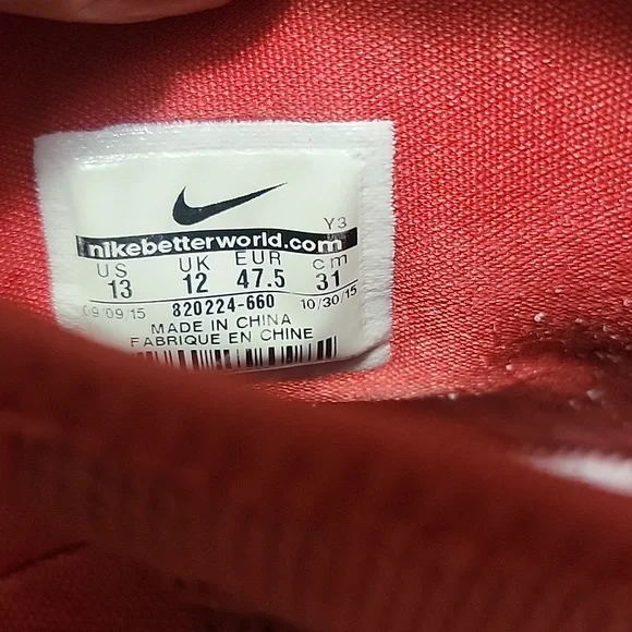 Nike Zoom Hyperrev University Red size 13 - Picture 8 of 10